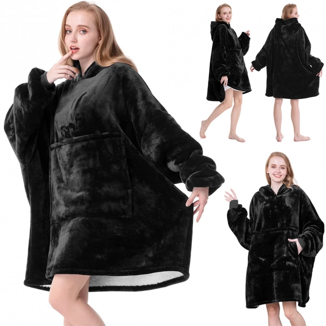 Warme Oversize Decken-Pullover aus dickem Fleece