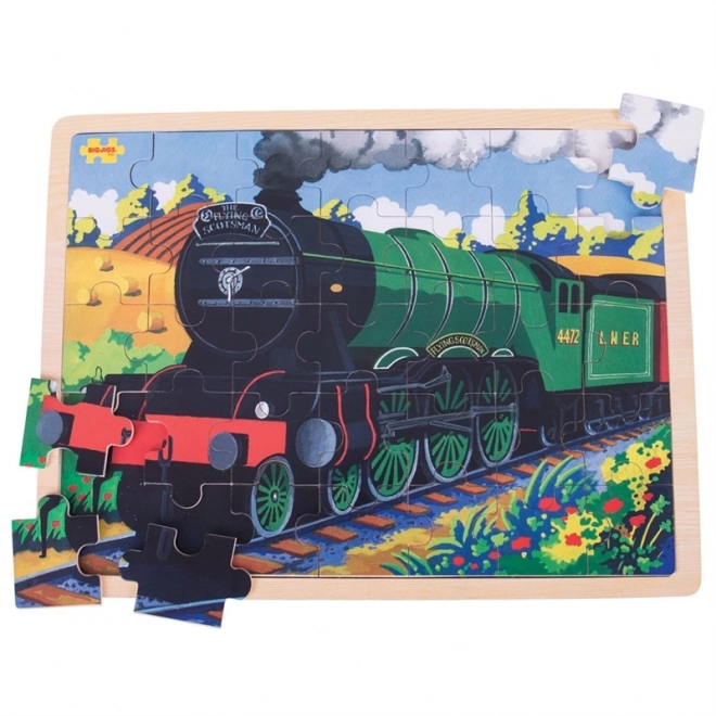 Wooden Puzzle Historical Train Flying Scotsman