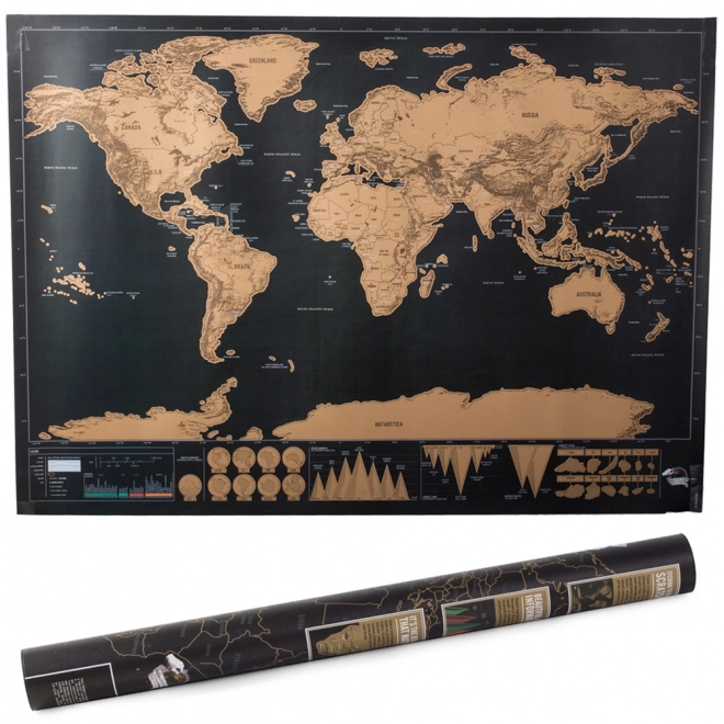 Weltkarte Rubbellandkarte für Reisende