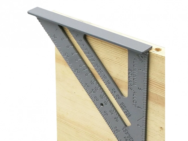 Aluminium hoekstuk met gegraveerde markeringen 180 mm