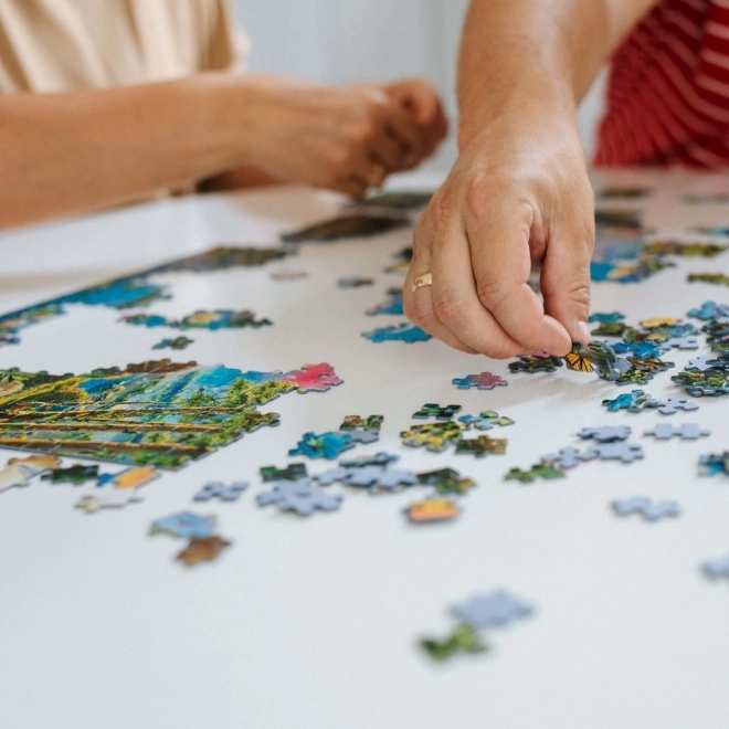 Panoramische puzzel meer Schliersee 1000 stks
