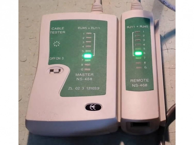 Tester voor netwerkkabels RJ45 en RJ11