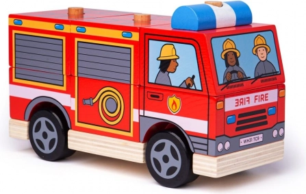 Rolling fire truck for imaginative play
