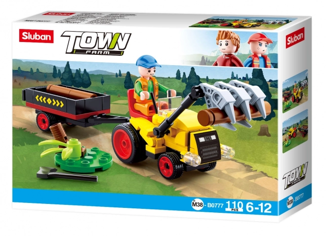 Sluban Town Boerderij Tractor met aanhanger