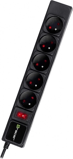 Stekkerdoos Tracer PowerGear 3 m zwart 5 stopcontacten