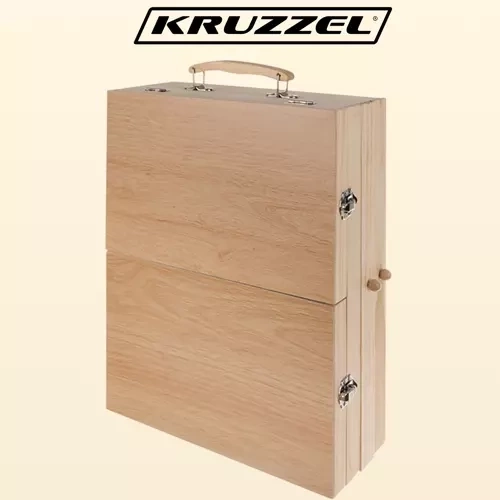 Maalset mit Staffelei und Holzkoffer