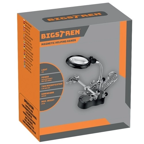 Derde hand met loep en LED-verlichting