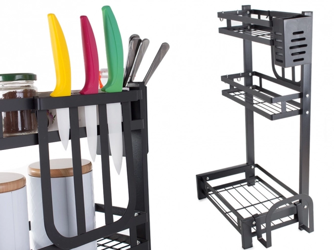 Metalen drielaagse keukenorganizer