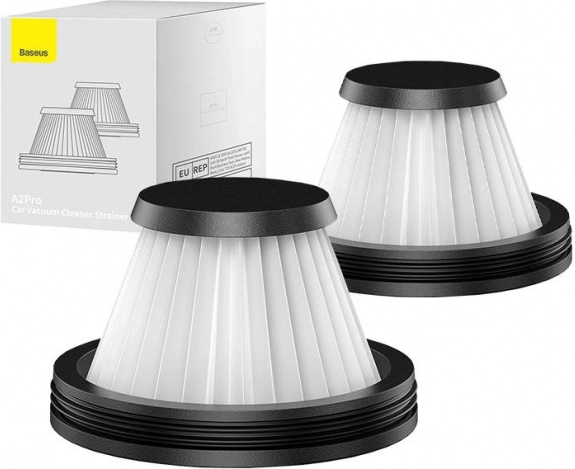 Baseus A2 Pro – replacement HEPA filters for car vacuum, 2 pcs, black
