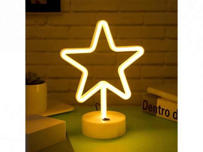 Neonstern-LED-Lampe mit USB