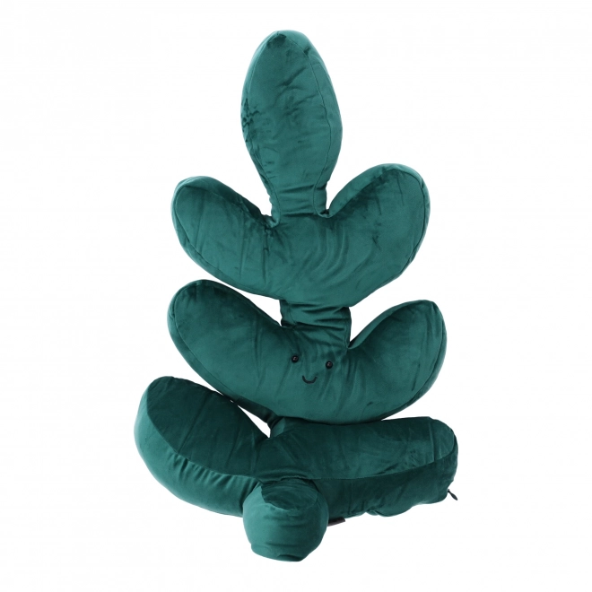 Decorative plush pillow in the shape of a leaf – type 1