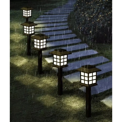 Solar tuinlampen LED – set van 6 huizen