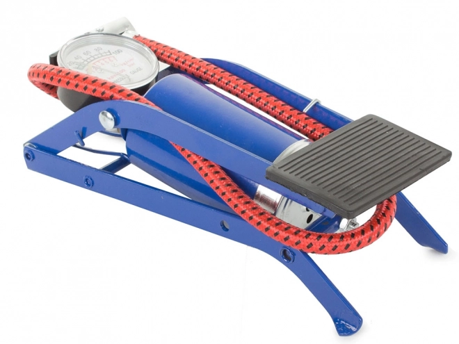 Foot Pump for Cars and Bicycles with Gauge and Adapters