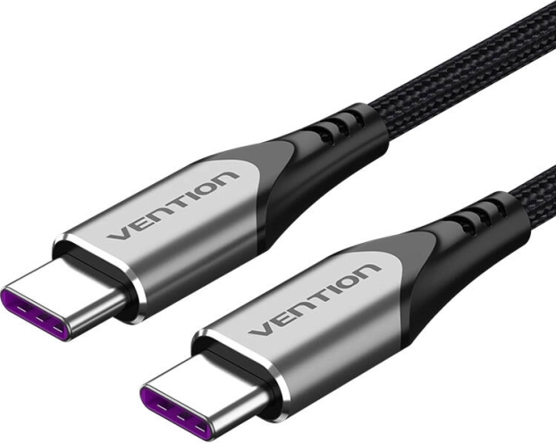 Vention USB‑C Cable 1.5 m, PD 100 W, Nylon, Gray