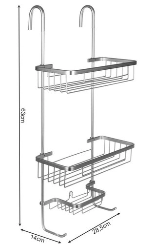 Hangende doucherichel - zilver