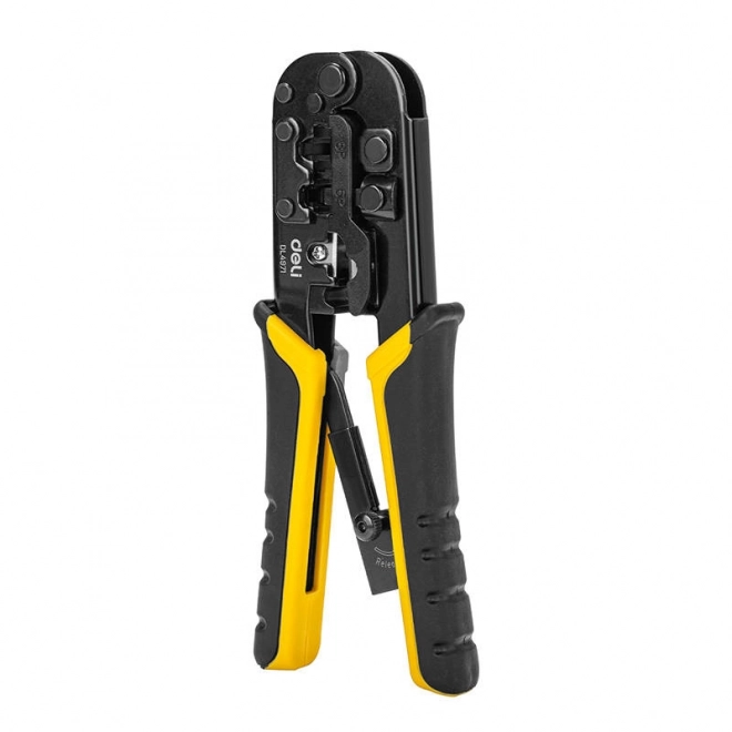 Deli Tools Crimpzange für Netzwerkstecker RJ45/RJ14/RJ12/RJ9 (4/6/8P)