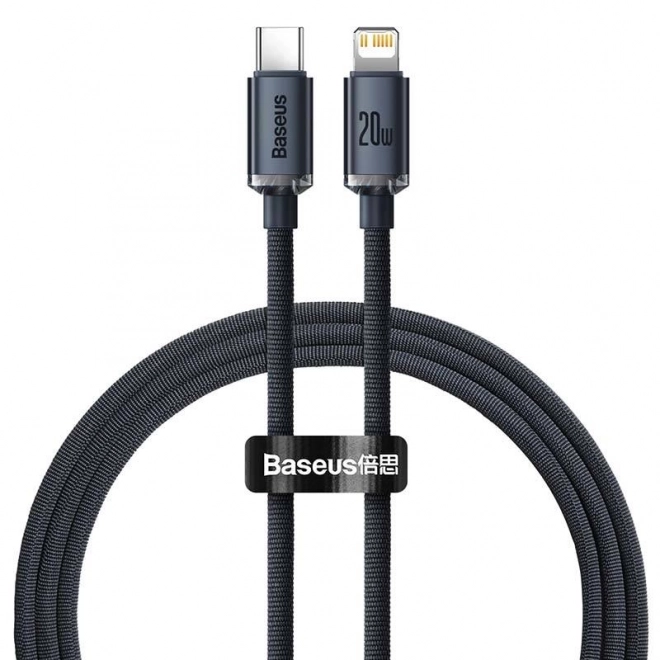 Baseus Crystal kabel USB-C naar Lightning 20W PD - zwart