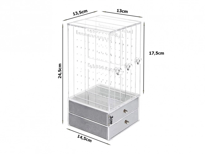 Organisateur de bijoux pour coffret, présentoir en velours