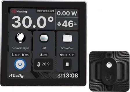 Set slimme panelen Shelly Wall Display zwart en BLU H&T zwart