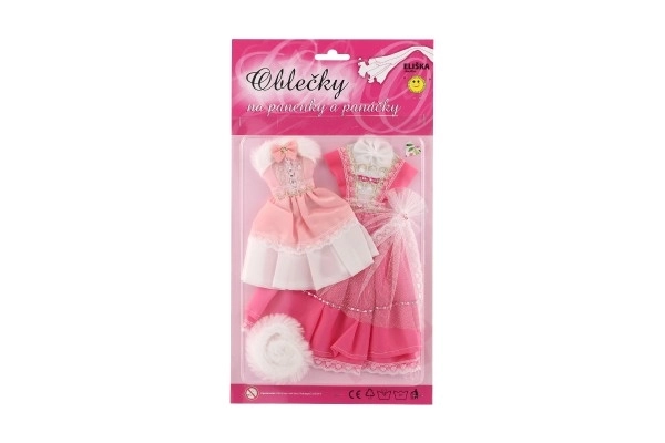Kleding met accessoires voor poppen 2 stuks