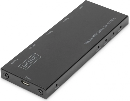 Ultra-Slim HDMI Splitter 1×4 4K 60 Hz with HDR – DIGITUS