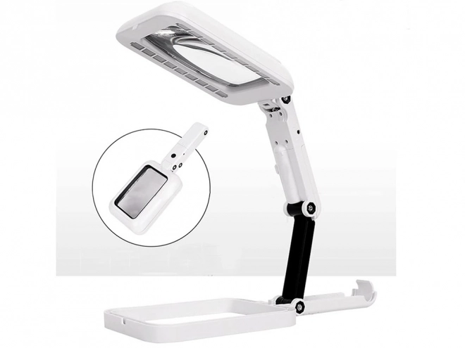 Large Foldable Desk Gem Magnifier with LED