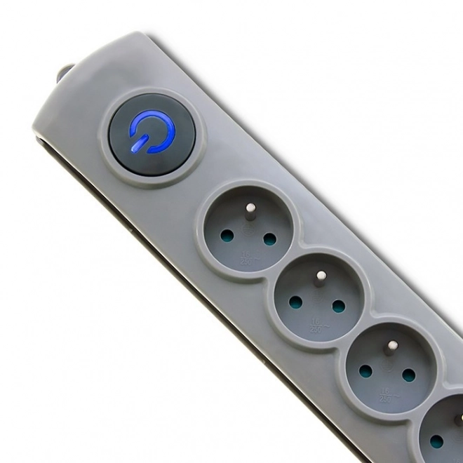 Overspanningsbeveiliging Quick Switch, 6 stopcontacten, 1,8 m, grijs