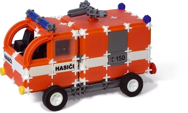 Bouwpakket SEVA VERVOER Brandweer plastic 545 onderdelen in doos 35x33x5cm