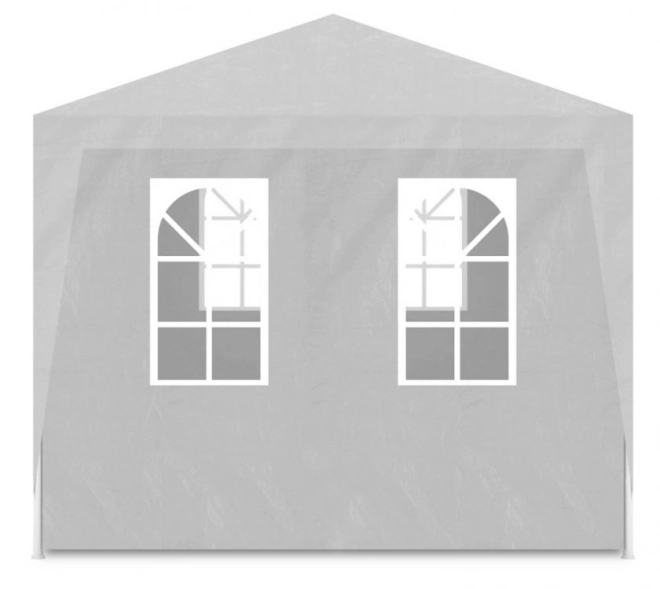 Gartenpavillon 3x9 m mit 8 Wänden Weiß