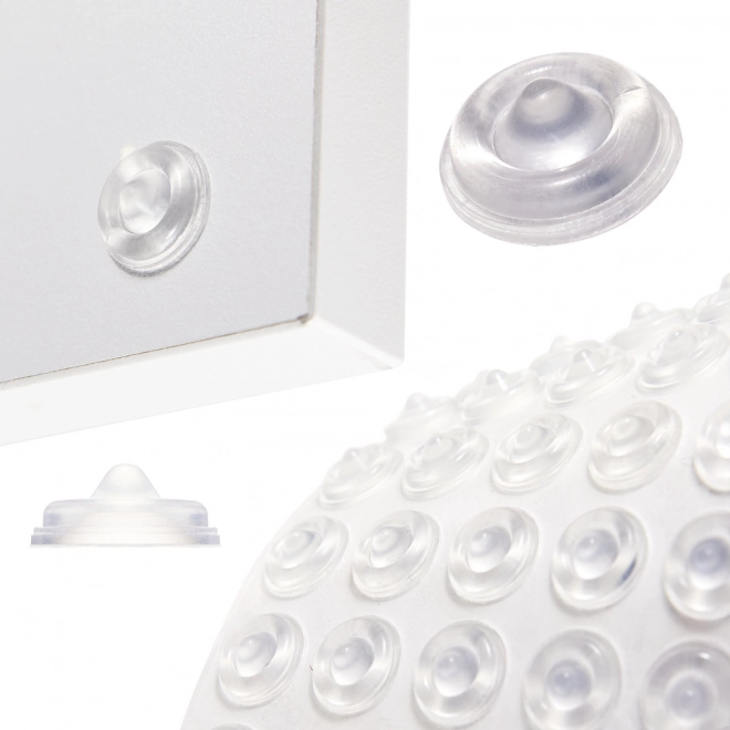 Zelfklevende siliconen stootvanger - 1,3 cm, 50 stuks