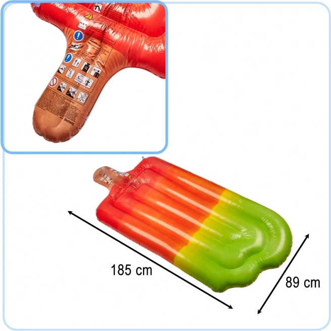 BESTWAY inflatable popsicle-shaped lounger 185 × 89 cm, 90 kg capacity