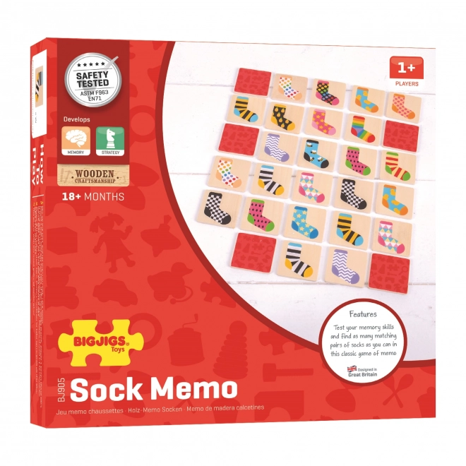 Houten Memory met Sokken voor Kinderen