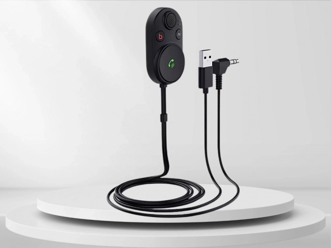 Bluetooth Car Adapter with USB Cable and Aux