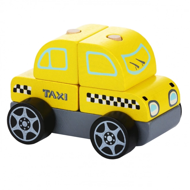 CUBIKA 13159 Taxi voertuig - houten puzzel 5 delen