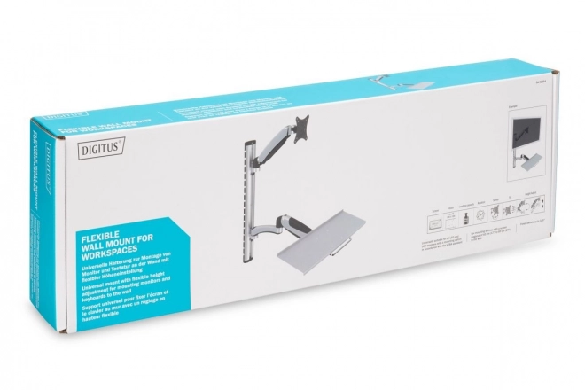 Bras mural pour moniteur et clavier, max. 27", max. 8kg, pivotant à 360°