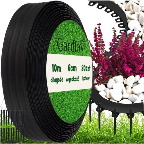 Tuinrand 6 cm x 10 m zwart