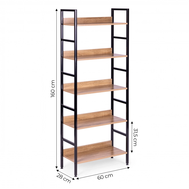 Moderne Bibliothek mit 5 Regalen