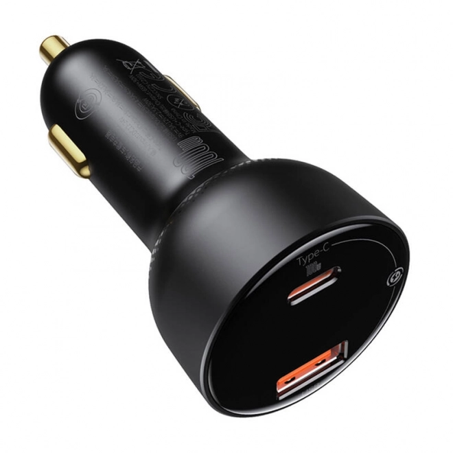 Fast Car Charger Baseus USB and USB-C 100W Black