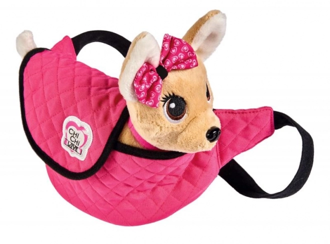 Pluchen hondje Chi Chi Love in modieuze tas
