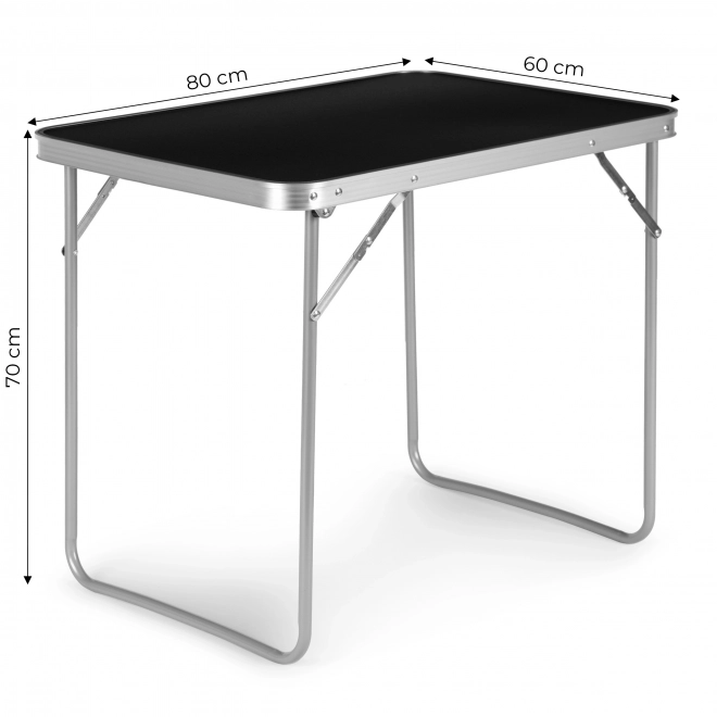 Camping-Tisch Picknicktisch klappbar Platte 80x60 cm schwarz