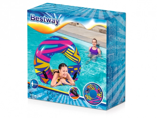 Bestway Geometric Opblaasbare Zwemring voor Kinderen – Wit