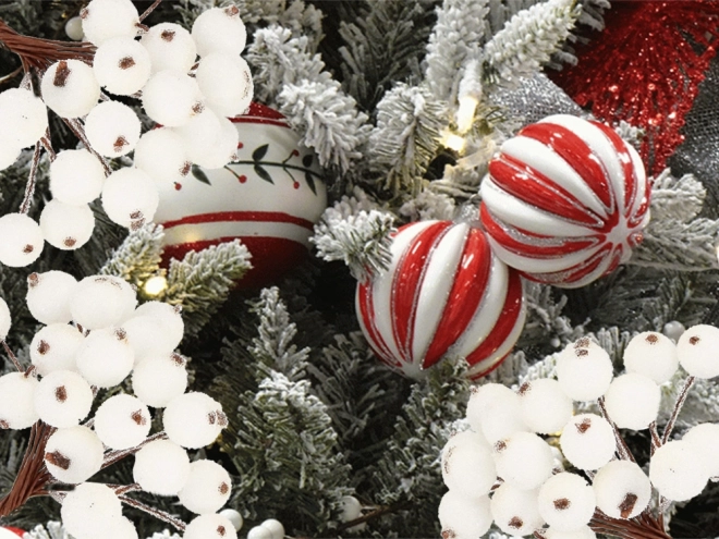 Kerstversieringen Rowan Frosted White 5 st