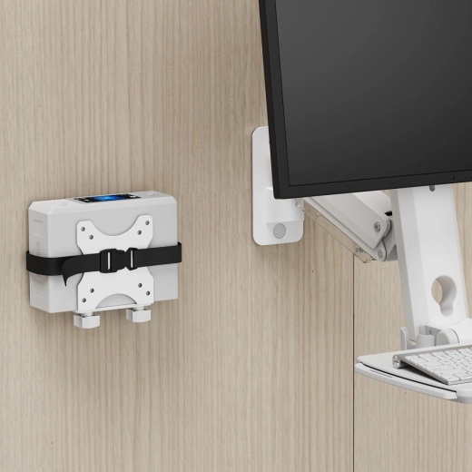 Universal VESA mounting on the wall and behind the monitor