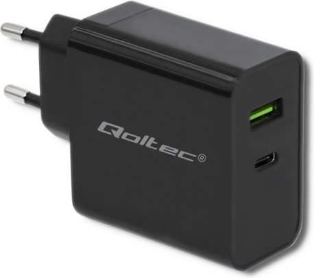 Netstroomlader 45 W met USB‑C Power Delivery en USB, zwart