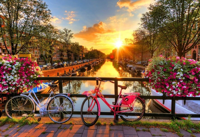 Houten puzzel fietsen in Amsterdam