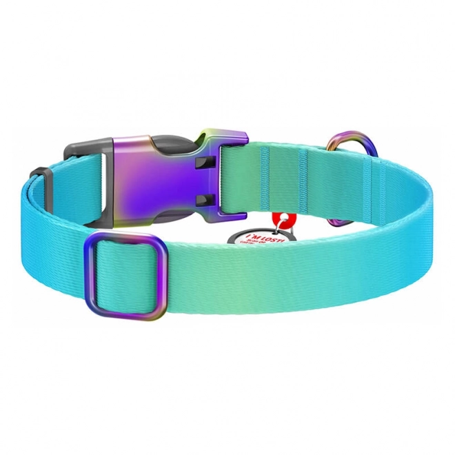 Nylon hondenhalsband met QR-code WAUDOG, blauw