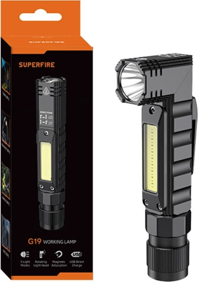 Multifunctionele Zaklamp Superfire G19, 200 lm, USB