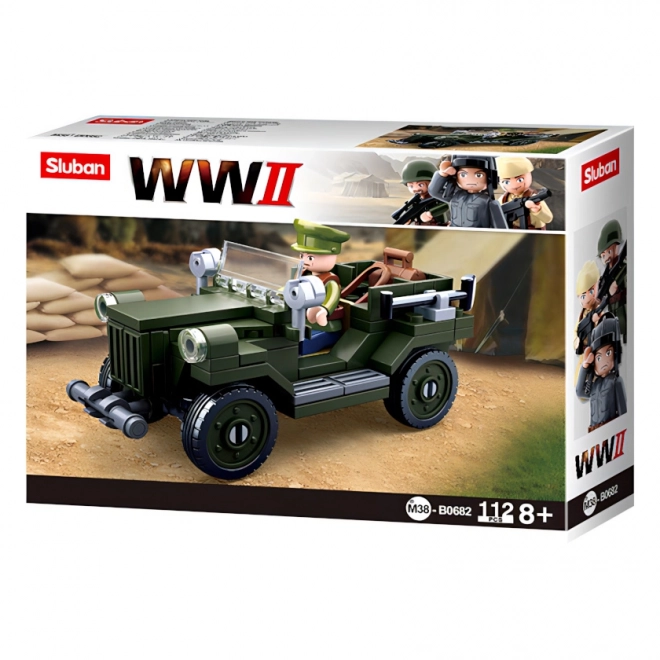 Bouwpakket militaire jeep Sluban GAZ 67