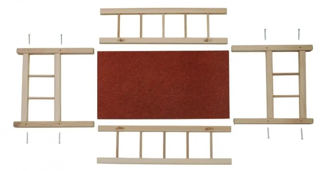 Houten poppenbed