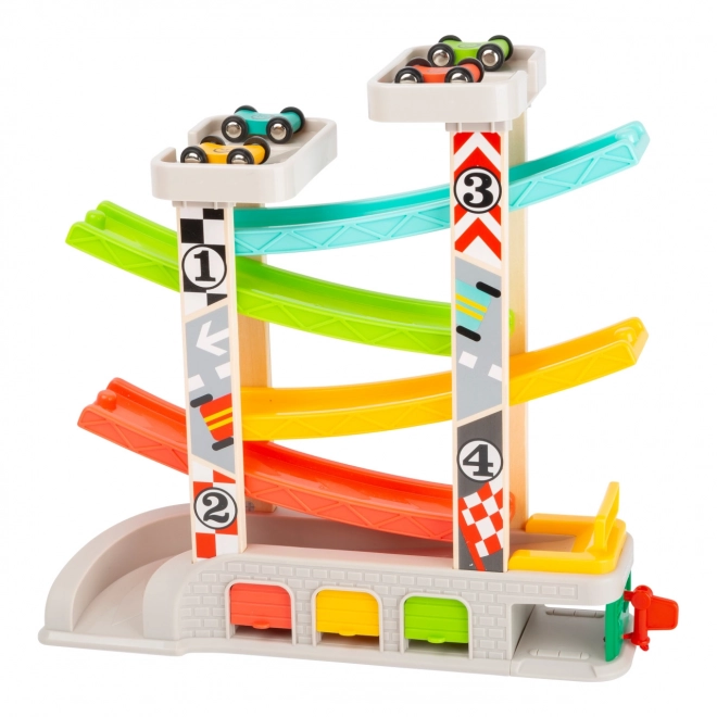 Racing Track with Parking and Garages